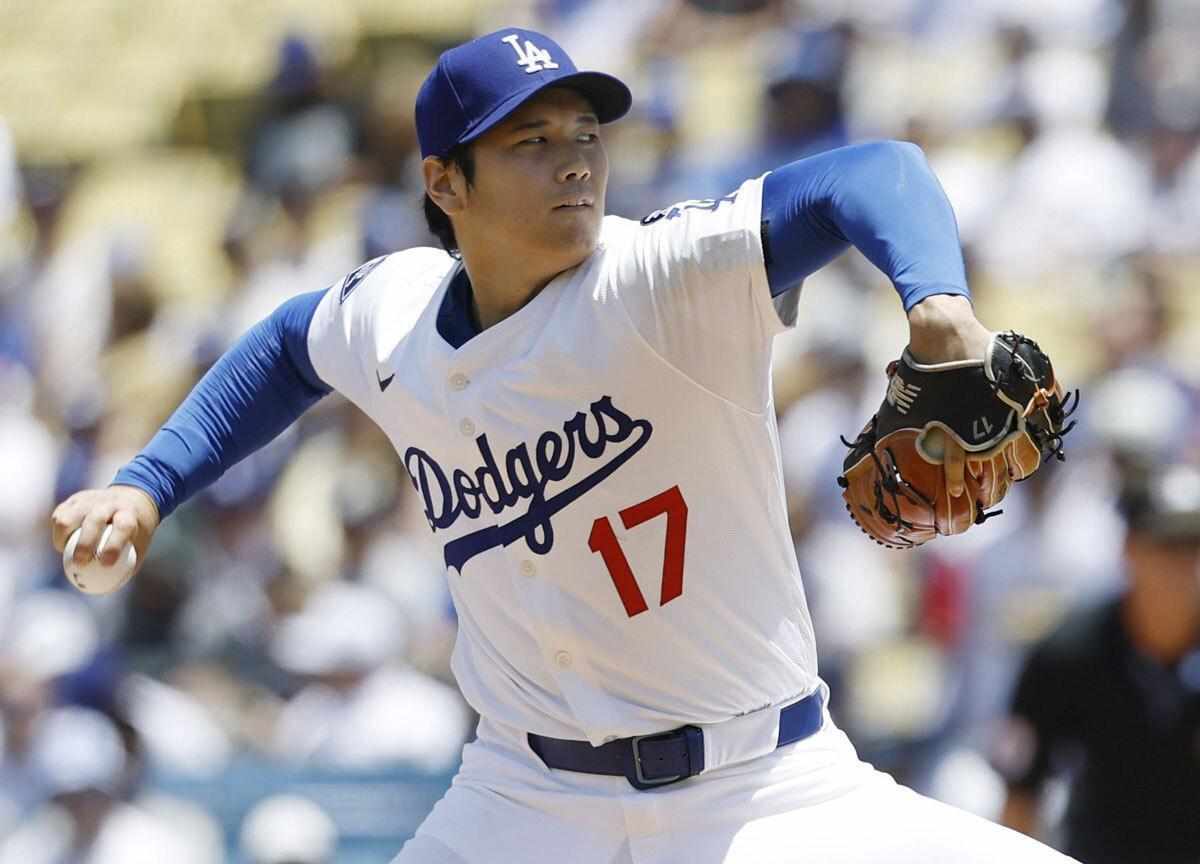 大谷翔平、5年ぶり投手専念　背番号「42」　9年目で初めて「ジャッキー・ロビンソン・デー」登板　2日前に背中右部死球　1番タッカー　DHラッシング（デイリースポーツ）